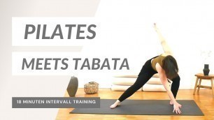 'Pilates Workout meets Tabata Training | Low Impact Cardio Übungen komplett ohne Sprünge [Deutsch]'