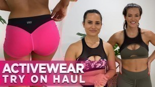 'Sexy Activewear Try On Haul Video With Phoebe & Amanda : Sexy Sports Bra, Leggings, Shorts, & More!'
