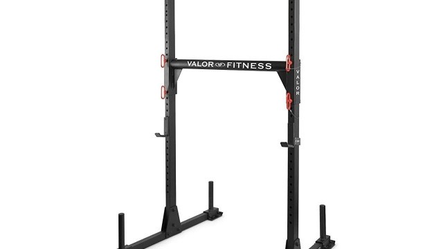 'Valor Fitness BD-21 Yoke Rack Strongman Equipment J Hooks Squat Rack and Bench Press Pull Up Bar Op'