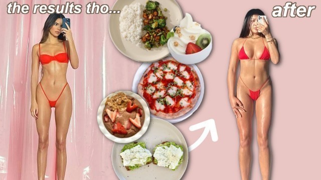 'TRYING KENDALL JENNER\'S MODEL DIET AND WORKOUT ROUTINE (HARD!!!)'
