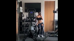 'Super Hot Model Sumeetha..Showing BooBs and Abs after Workout.'