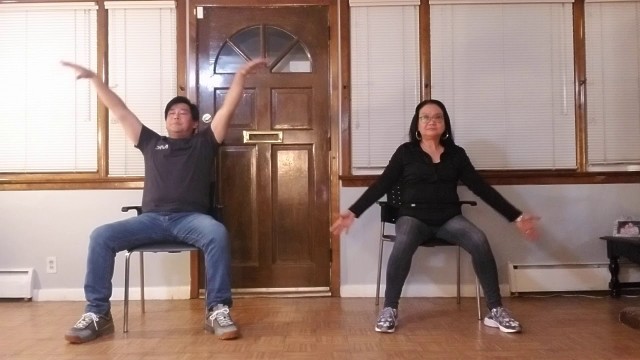 'MUSIC AND MOTION WITH RAFAEL  SENIOR FITNESS PROGRAM  ARMCHAIR AEROBICS  PART 1'