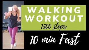 '10 min FAST Walk | 80s Walking Workout | 1500 Steps at Home'