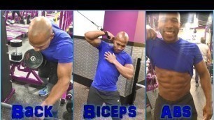 'Planet Fitness Dynamic Back, Biceps & Abs Workout'