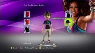 'Zumba Fitness Rush Avatar Markplace Items'