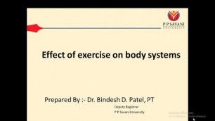 'Effect of exercise on body systems (Part 1)'