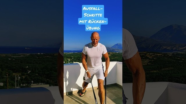 'Rücken-Training mit Ausfallschritt. Wunderbare Ganzkörper-Übung #shorts #oldandfit'