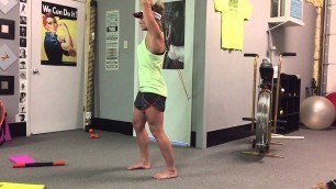 'Band Pallof Press to OH - Staggered 1 | Rippel Effect Fitness'