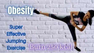 'Super Effective Jumping Exercise, Burn 200-250kcal, loose whole body weight loss #jumpingexercise'