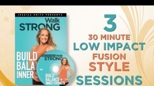 'Build Balance + Inner Strength with our new fusion style, barefoot home workout video!'