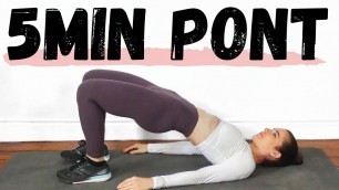 '5min  Pont  Pour  Muscler  Les  Fessiers - Exercices pour les fesses sans matériels'