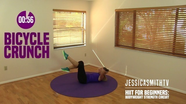 'HIIT for Beginners: Bodyweight Strength Circuit, Fat Burning Cardio Workout'