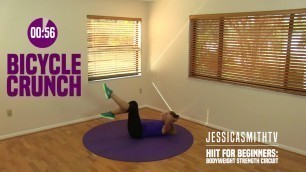'HIIT for Beginners: Bodyweight Strength Circuit, Fat Burning Cardio Workout'