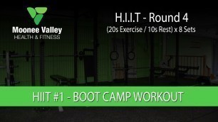 'HIIT Boot Camp Workout 4 | Fitness Class Step Up / Bench Jump'