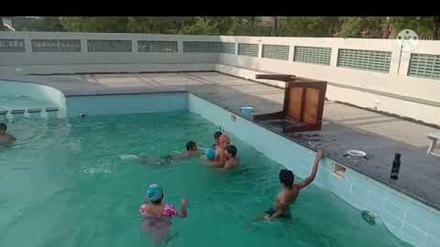 'water polo match in one life fitness Club full enjoy all children #swimmng Dhundwa'