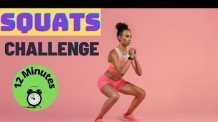'12 Minutes Squat Challenge:  Fitness Blender Squat Challenge #SHORTS'