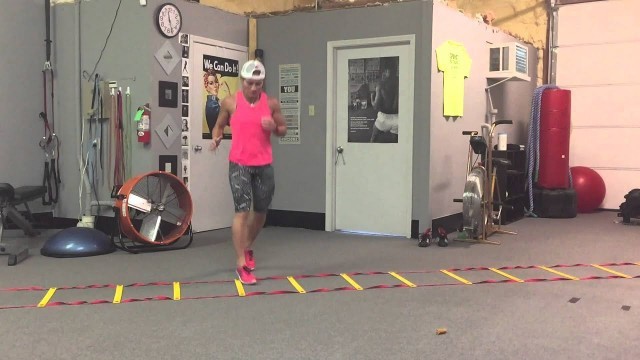 'Speed Ladder: Ali Shuffle with Rotation | Rippel Effect Fitness'