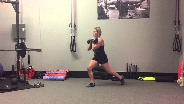 'KB Racked Reverse Lunge - 2-Arm | Rippel Effect Fitness'