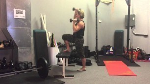 'DB Overhead Press - 1-Leg Supported Alt-Arm | Rippel Effect Fitness'