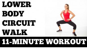 '11 Minute Buns and Thighs Circuit Walk - Indoor Walking at Home, Walking and Strength Training'