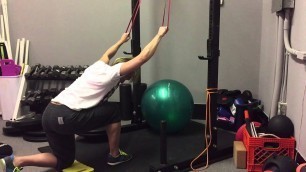 'Band Pulldown - Bent-Over Half-Kneeling | Rippel Effect Fitness'