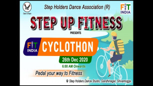 'Fit India Cyclothon  2020 by Step Up Fitness : Shimoga : Karnataka :India'