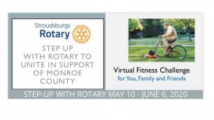 'Step Up With Rotary- Virtual Fitness Challenge for You, Family and Friends May 10 - June 6 #rotary'