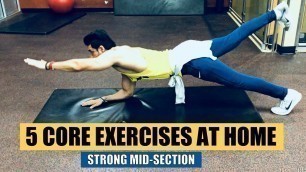 '5 CORE Exercises for Tight Mid-Section for Men & Women | Guru Mann'