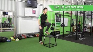 'Step Up with Knee Raise - Exercise Tutorial - Fitness Experts'