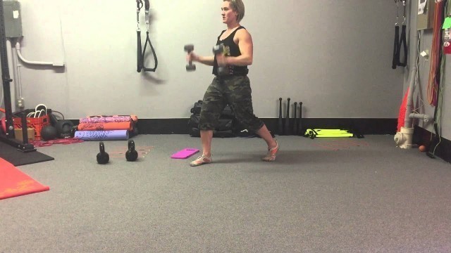 'DB Curl to Press - Split Stance 2-Arm | Rippel Effect Fitness'