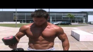 'Miami Universe  2011. Fitness Model final. Luca Sossai video blog 11-The last set for my Biceps.'