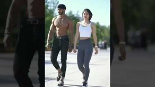 '#short #indianbody #fitness man and a woman 