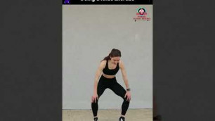 'Woman in Black Active-wear Doing a Knee Exercise #shorts Fitness Fitnest Experts - Fight for Fitness'